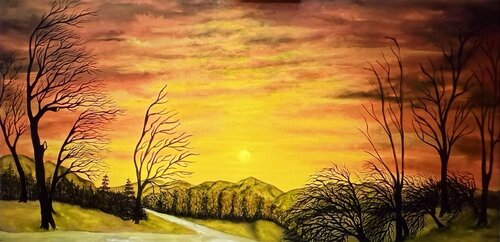 Abendstimmung par Elfriede Hackl, Peinture en vente sur Singulart