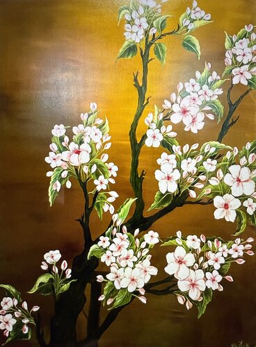 Apfelblüten de Elfriede Hackl, Pintura a la venta en Singulart
