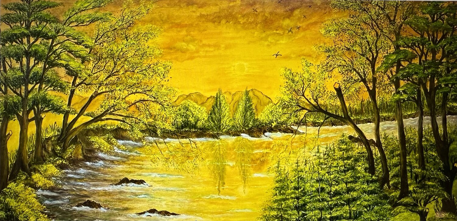 Flusslandschaft Elfriede Hackl