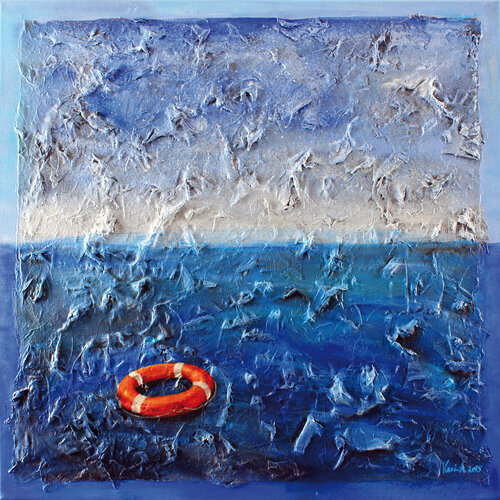 SOS ...---... van Karin Angerer, Schilderij te koop op Singulart