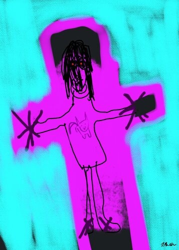 DEMON CROSS van Jan Marek, Digitaal te koop op Singulart