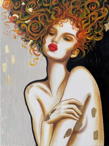 Golden Love van Maryna Dobrova, Schilderij te koop op Singulart