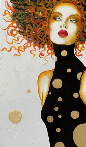 Golden Reflection van Maryna Dobrova, Schilderij te koop op Singulart