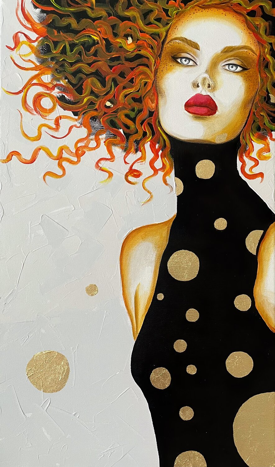 Golden Reflection Maryna Dobrova Origineel schilderij te koop