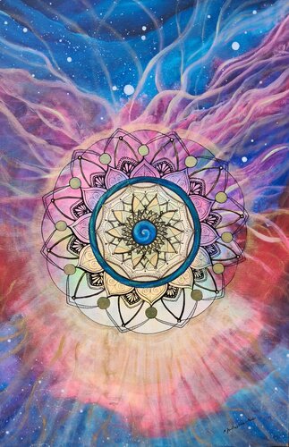 Harmony mandala van Marta Jastrzębska-Macko, Schilderij te koop op Singulart