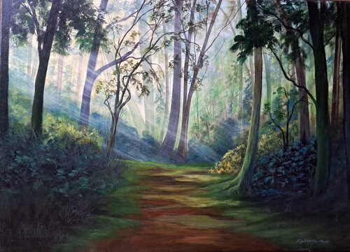 Między drzewami von Marta Jastrzębska-Macko, Malerei kaufen auf Singulart