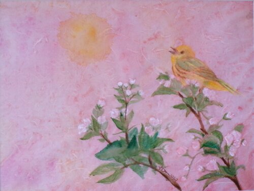 Orchard Sunrise Serenade de Paula Swenson, Pintura a la venta en Singulart
