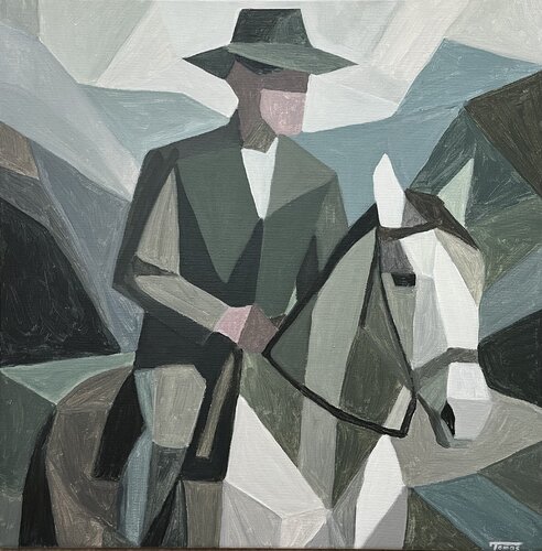 ,,Modern Cowboys ||" by Tomas Gelazanskas, Painting for Sale on Singulart