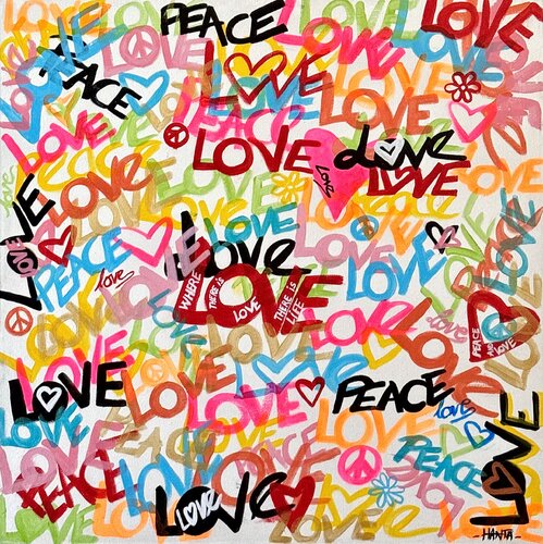 WHERE THERE IS LOVE THERE IS LIFE by Hanta Ramboa, Painting for Sale on Singulart