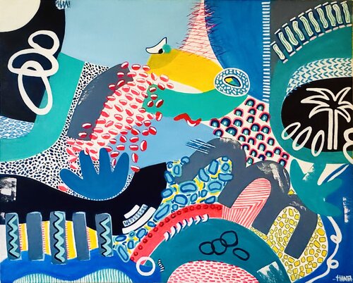 BLUE ADVENTURE van Hanta Ramboa, Schilderij te koop op Singulart