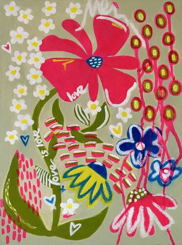WILD FLOWERS van Hanta Ramboa, Schilderij te koop op Singulart