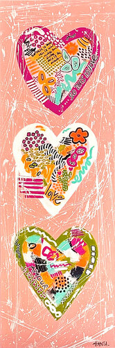 ONE LOVE, ONE HEART, ONE DESTINY van Hanta Ramboa, Schilderij te koop op Singulart