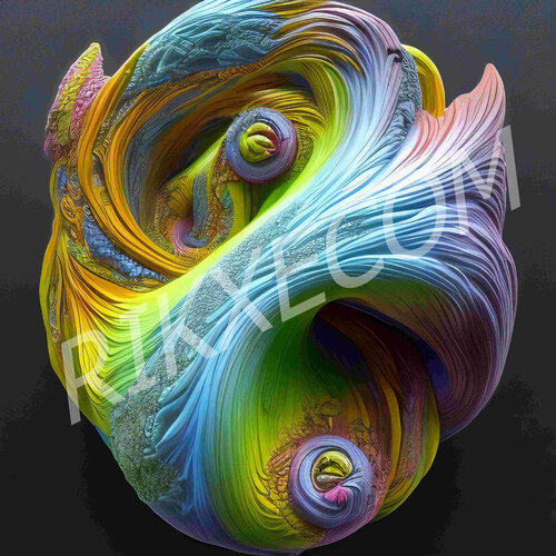 RIKXECOM 3-D Color Swirl by Rik Xecom, Other Media for Sale on Singulart