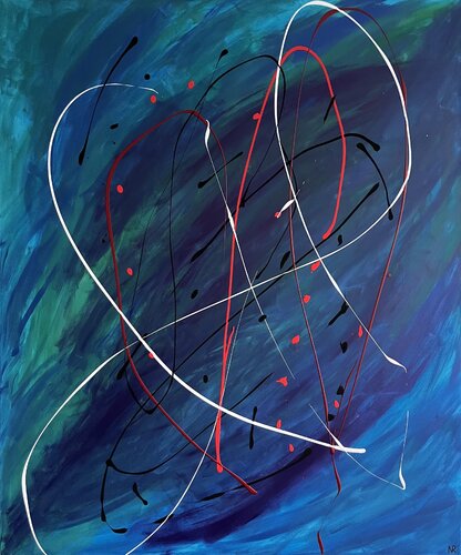 Der Sturm (Ludwig van Beethoven: „Sturmsonate“ op. 31, Nr.2) di Nicole Rudi, Pittura in vendita su Singulart