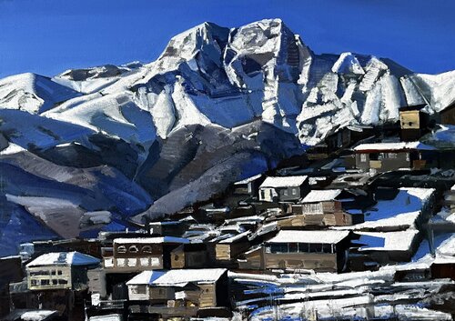 Mountain village van Ara Aleksanyan, Schilderij te koop op Singulart