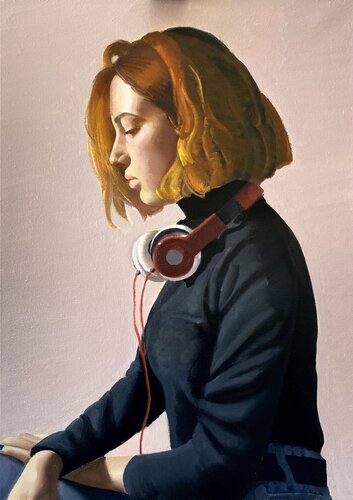 Portrait of a girl van Ara Aleksanyan, Schilderij te koop op Singulart