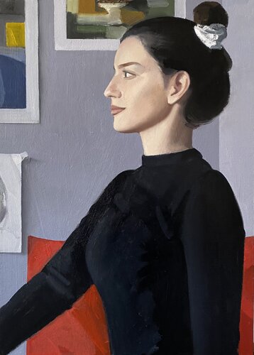 Girl profile van Ara Aleksanyan, Schilderij te koop op Singulart
