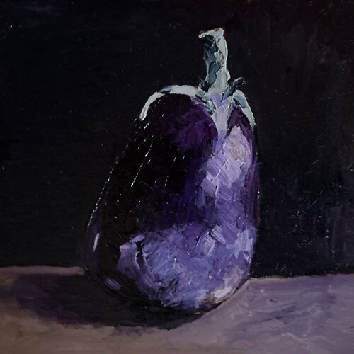 #312 Aubergine di Wibke Brode, Pittura in vendita su Singulart