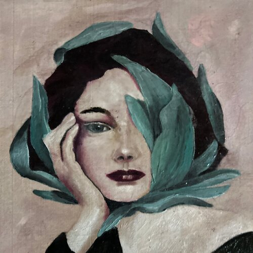 #327 Portrait einer Frau van Wibke Brode, Schilderij te koop op Singulart