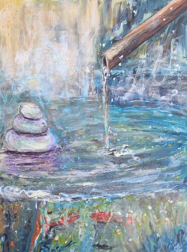 Jardin du serenité by ipek Temel, Painting for Sale on Singulart