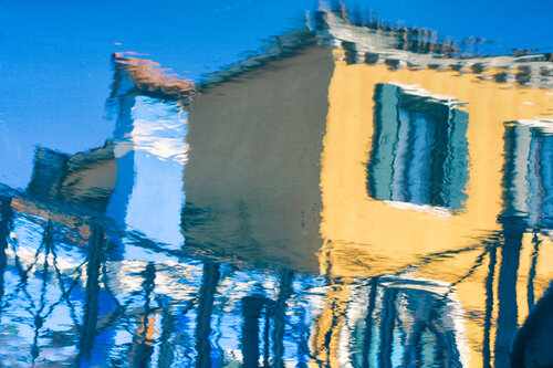Yellow and Blue Building by Carol Schiraldi, 사진 for Sale on Singulart