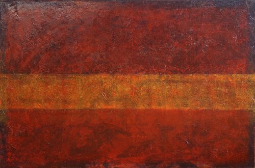 Red with Yellow Stripe van MARCELLO PETRACCHI, Schilderij te koop op Singulart