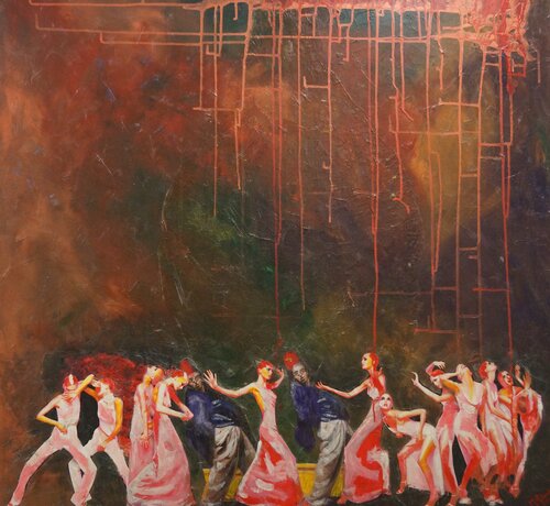 Il sogno paranoico di Fez. van MARCELLO PETRACCHI, Schilderij te koop op Singulart