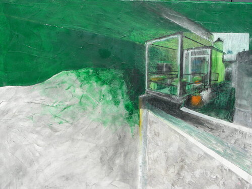 aTTRAVERSO UNA FINESTRA NEL MURO. by MARCELLO PETRACCHI, Painting for Sale on Singulart