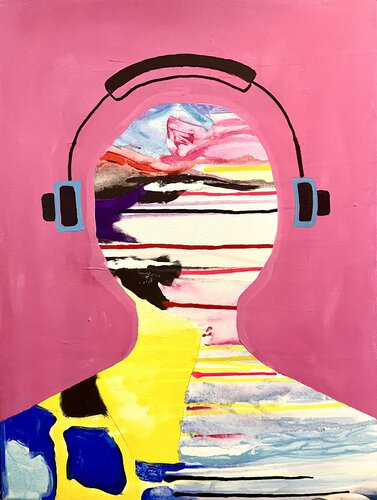 Tuning In van Vincenz Artworks, Schilderij te koop op Singulart