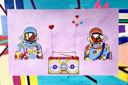 Retro Astro von Vincenz Artworks, Malerei kaufen auf Singulart