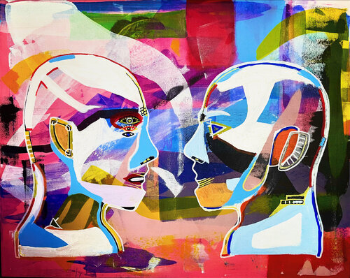 Mischievous Faces von Vincenz Artworks, Malerei kaufen auf Singulart