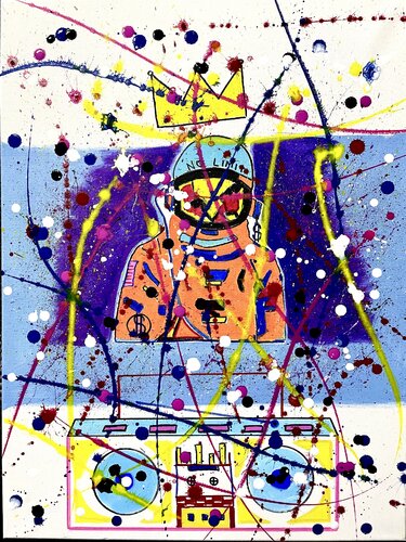 Astronaut Boom von Vincenz Artworks, Malerei kaufen auf Singulart