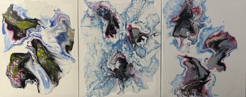 Fluid Triptych von Vincenz Artworks, Malerei kaufen auf Singulart