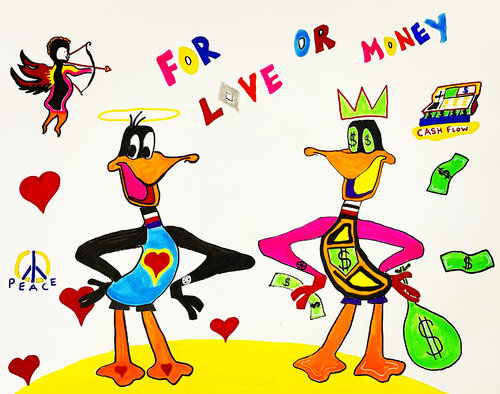 For Love Or Money van Vincenz Artworks, Schilderij te koop op Singulart