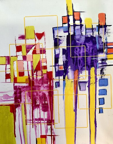 Deuce Color Drips van Vincenz Artworks, Schilderij te koop op Singulart