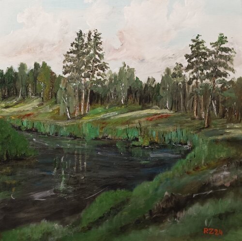 Pamiškėje... van Robertas Zabitis, Schilderij te koop op Singulart