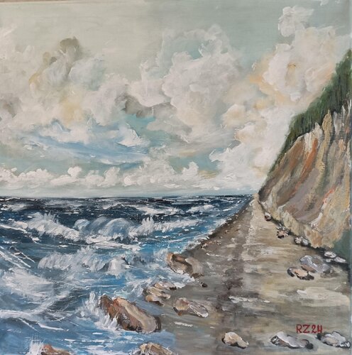 Baltijos pakrantė van Robertas Zabitis, Schilderij te koop op Singulart