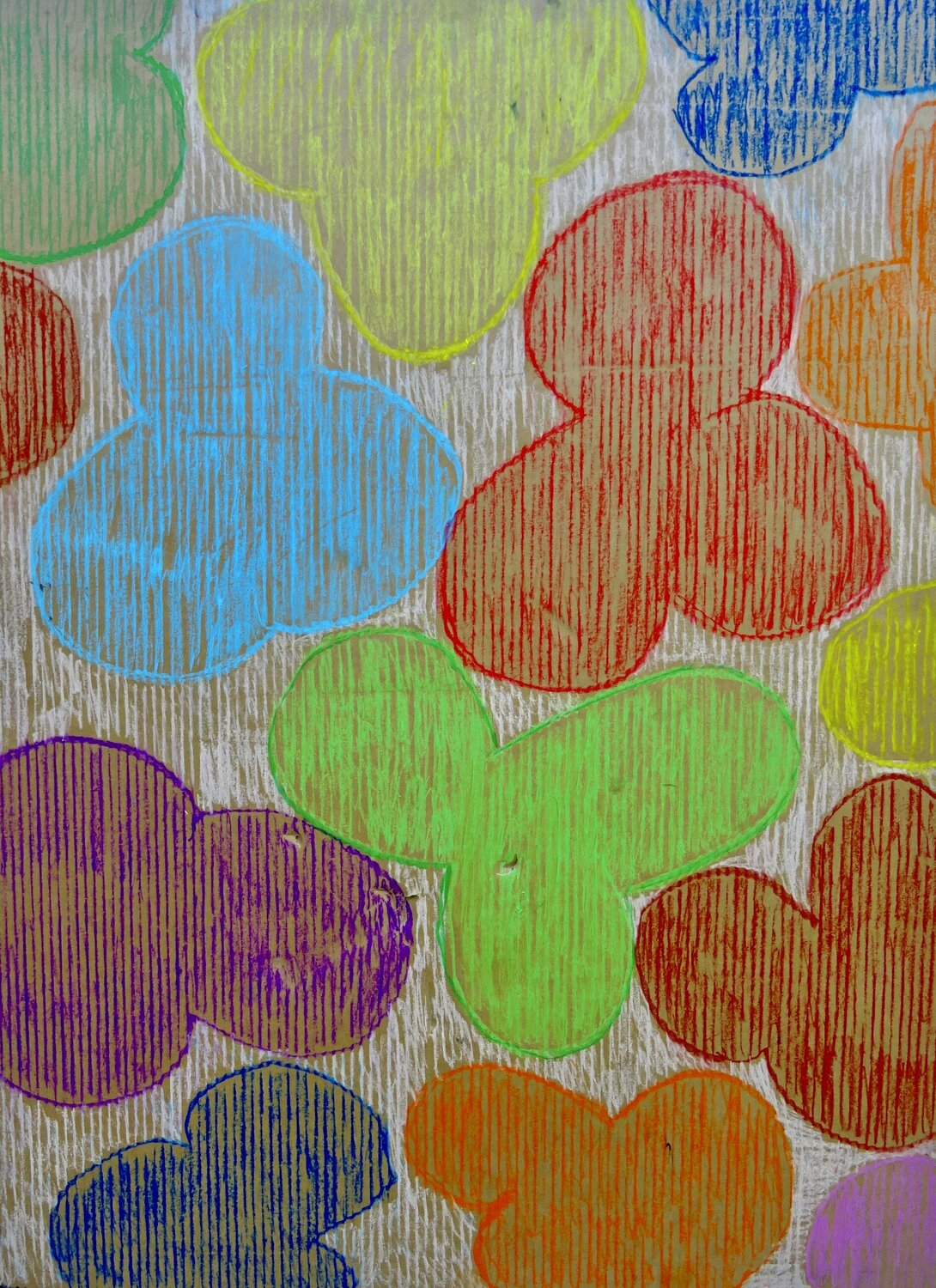 Kartonbild sieben -Wolken- Rainer Neundörfer