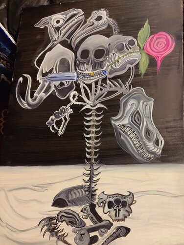 Bone Bouquet di Caroline Davis, Pittura in vendita su Singulart