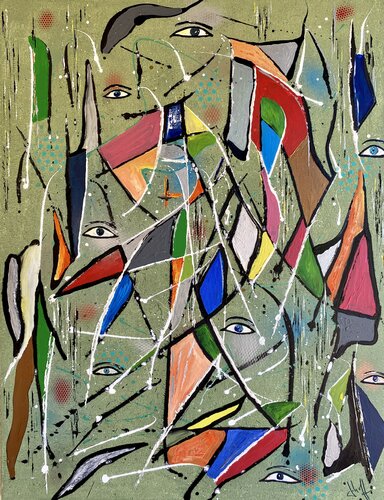 REGARDS INDISCRETS by Jacky hoff, Painting for Sale on Singulart