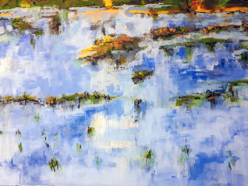 River Odra van Renate Pfrommer, Schilderij te koop op Singulart