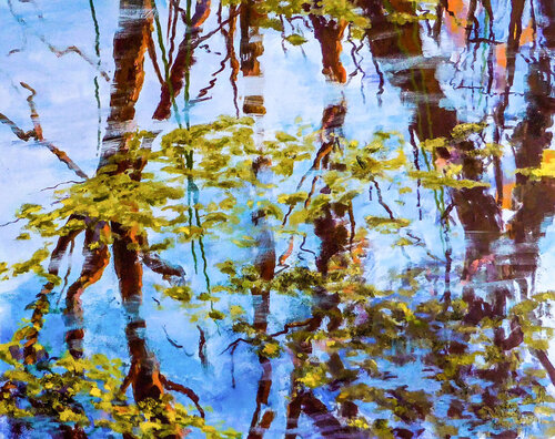 Reflektion Baikalsee by Renate Pfrommer, 회화 for Sale on Singulart