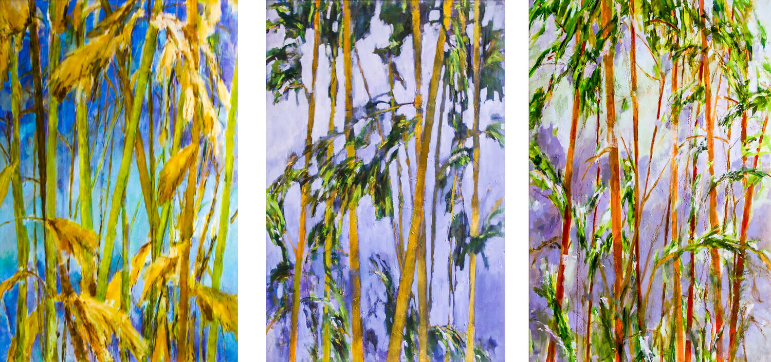 Mittendrin - Triptych - 3 x 100 x 60 Renate Pfrommer