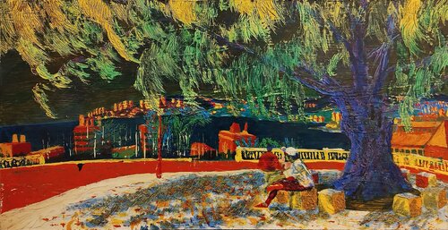 PLAZA BABURIZZA van Raúl Antonio Besoain, Schilderij te koop op Singulart