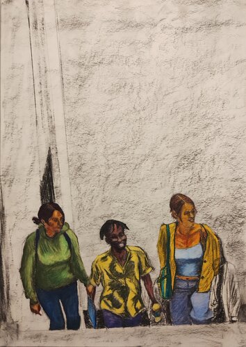 CRUZANDO BAVESTRELLO par Raúl Antonio Besoain, Dessin en vente sur Singulart