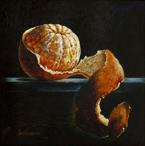 Fouetté from an orange van Inga Loginova, Schilderij te koop op Singulart