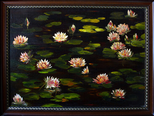 Giverny Shadows: Remembering Monet de Inga Loginova, Pintura a la venta en Singulart