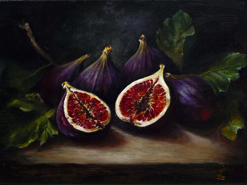 Velvet of Late Autumn: The Fig di Inga Loginova, Pittura in vendita su Singulart