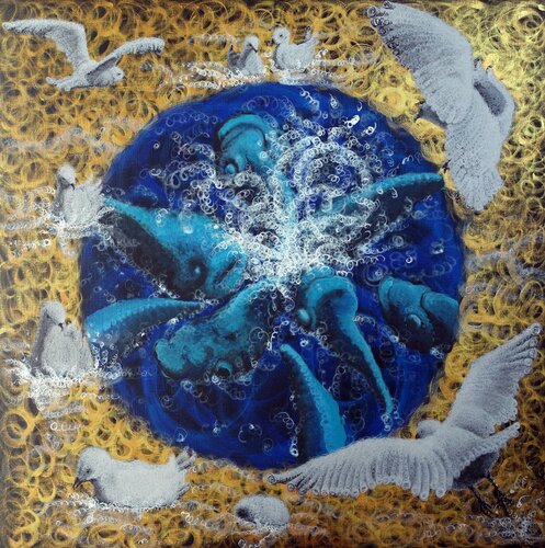 FEEDING: Air Water di Donegel' Chong, Pittura in vendita su Singulart