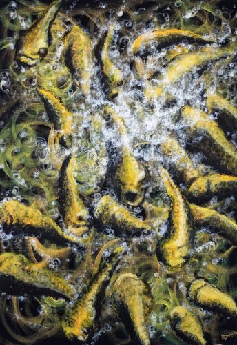 FEEDING: Yellow di Donegel' Chong, Pittura in vendita su Singulart